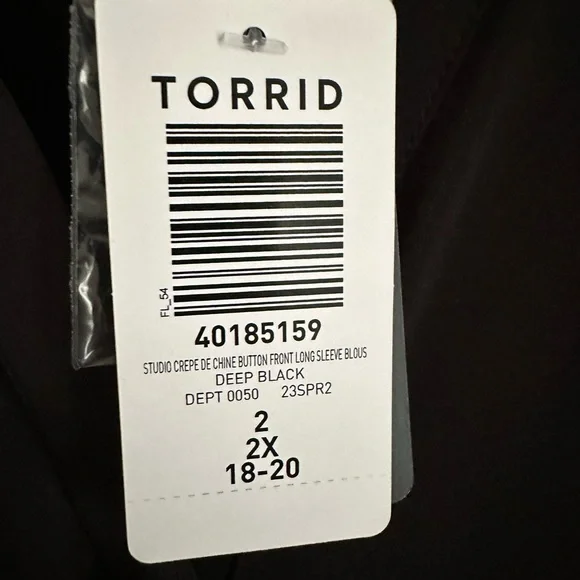 Torrid NWT deep black blouse- beautiful quality! - Picture 6 of 8
